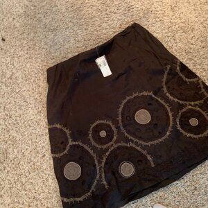 Chico's brown embroidered skirt, NWT @ $118.  Size 3